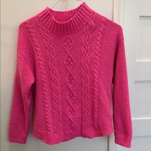 Cat & Jack Kids Pink Cable Knit Sweater